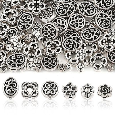 180Pcs 6 Styles Alloy Beads FIND-YW0010-61-1