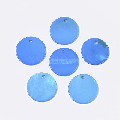 Spray Painted Freshwater Shell Pendants SHEL-S276-40A-1
