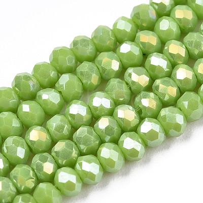 Electroplate Glass Beads Strands EGLA-A034-P1mm-B24-1