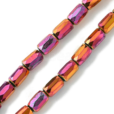 Electroplate Glass Beads Strands GLAA-Q101-02A-FP02-1