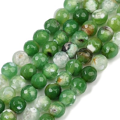 Natural Fire Crackle Agate Beads Strands G-C082-A01-51-1