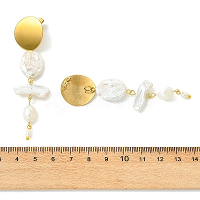 Natural Nucleated Baroque Keshi Pearl Stud Earrings EJEW-JE07152-1