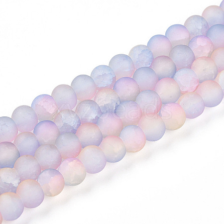 Crackle Glass Beads LS-X1-GLAA-N009-6mm-04-1
