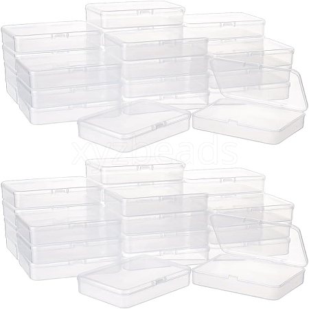 50Pcs PP Plastic Bead Containers with Hinged Lid CON-DR0001-09-1