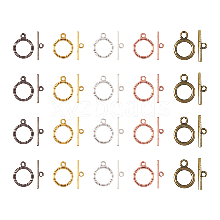 Tibetan Style Alloy Toggle Clasps TIBE-BT0001-04-1