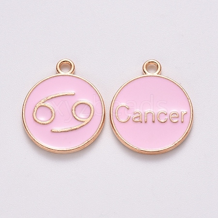 Alloy Enamel Pendants X-ENAM-S124-01B-09D-1