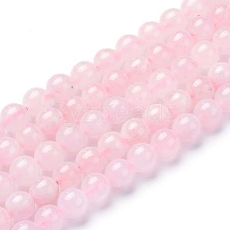 Natural Rose Quartz Beads Strands X-G-T055-6mm-13-1