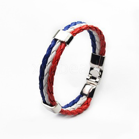 Imitation Leather Multi-strand Bracelets for Women Men WG7AE3D-16-1