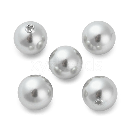 Baking Paint Pearlized Glass Pearl Round Beads X-HY-Q001-02B-04-1