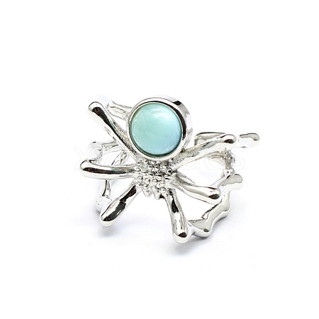 Spider Natural Larimar Cuff Rings PW-WG6192B-02-1