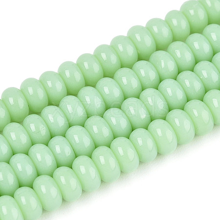 Opaque Spray Painted Glass Beads GLAA-ZX008-4mm-18U-1