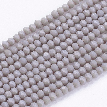 Opaque Solid Color Glass Bead Strands GLAA-F076-A07-1