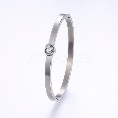 304 Stainless Steel Bangles BJEW-P222-08P-1