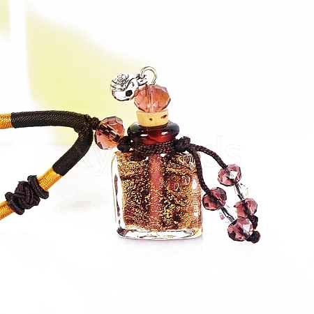 Glass Perfume Essence Bottle Pendant Necklace PW-WG006DC-05-1