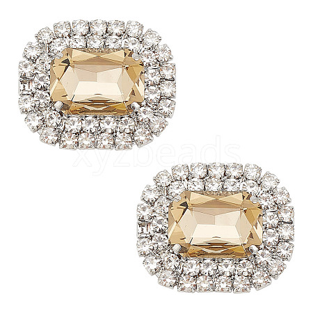 Alloy Rhinestone Shoe Decorations FIND-WH0126-417C-1