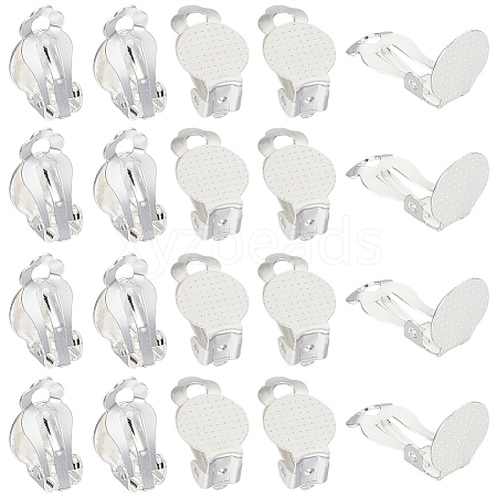 SUNNYCLUE 40Pcs 304 Stainless Steel Clip-on Earring Findings STAS-SC0008-39S-1