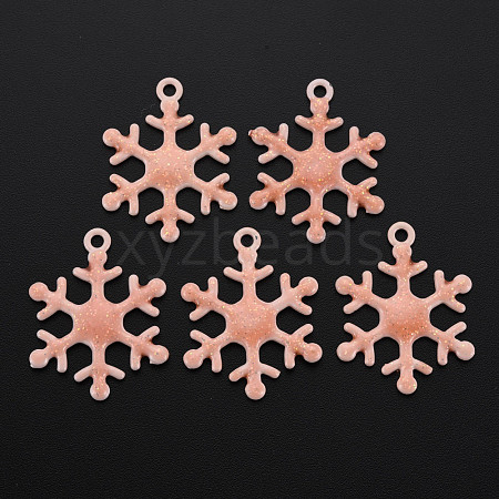 Spray Painted Alloy Enamel Pendants X-ENAM-N055-036E-NR-1