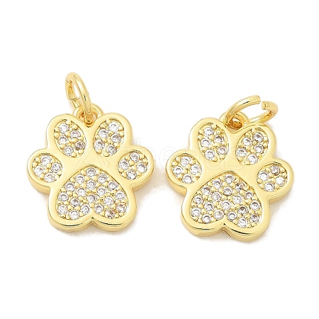 Rack Plating Brass Micro Pave Cubic Zirconia Pendants KK-K293-38G-1