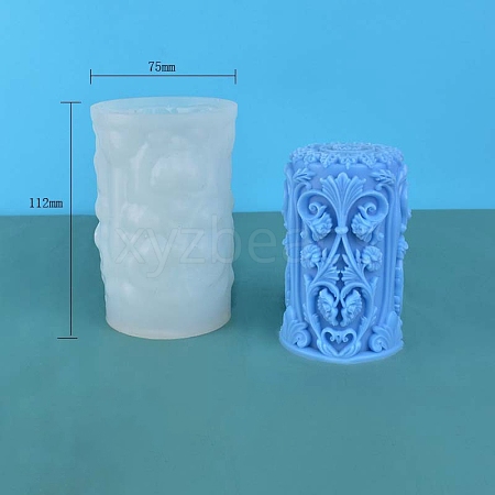 Column with Flower DIY Candle Silicone Molds PW-WG255E1-04-1