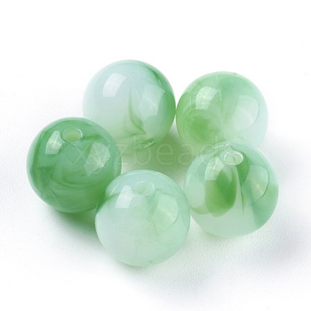 Acrylic Imitation Jade Beads MACR-E025-25B-12mm-1