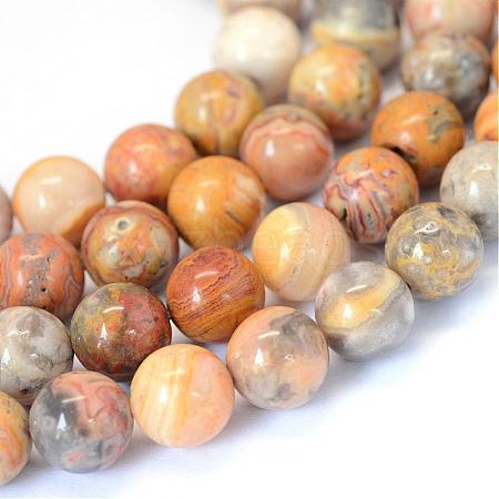 Natural Crazy Lace Agate Round Bead Strands G-E334-6mm-20-1