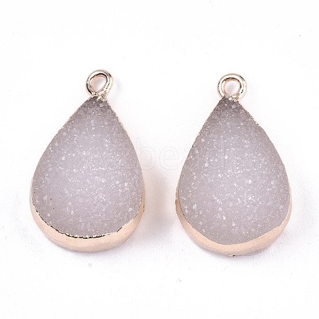 Druzy Resin Pendants RESI-S383-050A-1