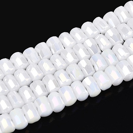 Electroplate Opaque Glass Beads Strands EGLA-N022-09A-C05-1