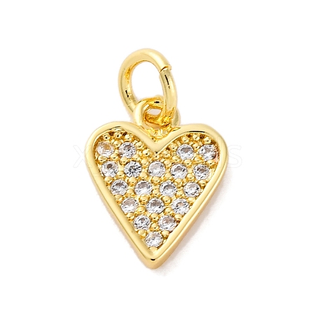 Brass Micro Pave Cubic Zirconia Pendants KK-S510-49G-04-1