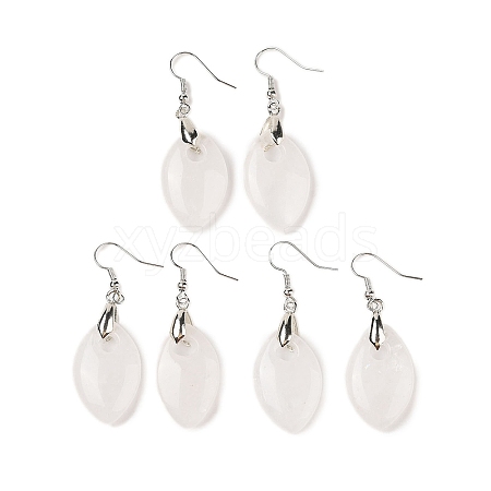 Natural Quartz Crystal Dangle Earrings EJEW-F343-B06-1