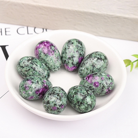 Natural Ruby in Zoisite Egg Figurines Statues for Home Office Desktop Decoration PW-WG1DC51-33-1