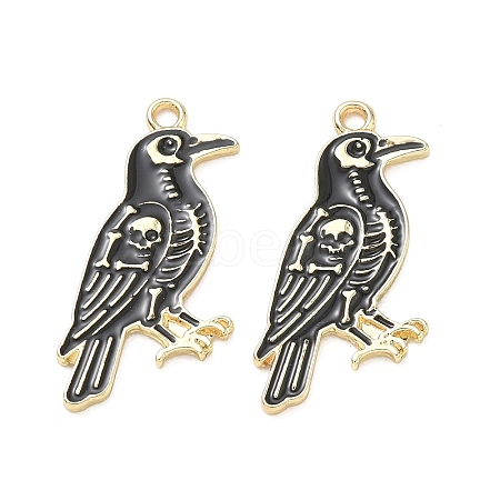 Skull Alloy Enamel Pendants AL-CBAD3B4-04G-01-1
