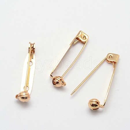 Grade AAA Brass Brooch Findings KK-O093-23-NR-1