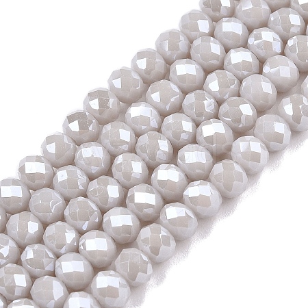 Electroplate Glass Beads Strands EGLA-A044-P4mm-B19-1