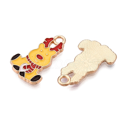 Christmas Theme Alloy Enamel Pendants ENAM-T020-10T-1