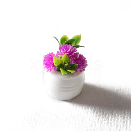 Mini Resin & PVC Flower Potted Plant Model PW-WG92893-04-1