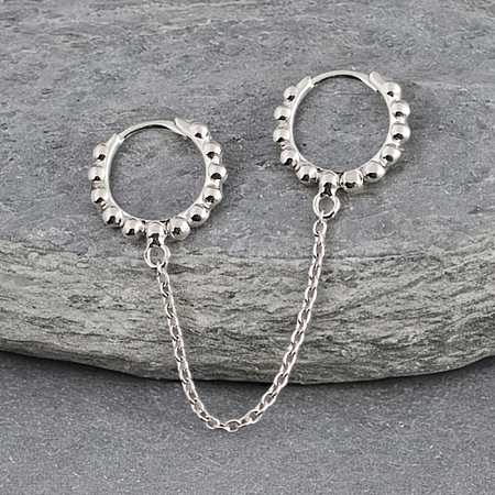 S925 Sterling Silver Hoop Earrings TG2008-2-1