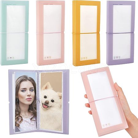  4Pcs 4 Colors PP & PET Plastic Card Photo Albums AJEW-NB0003-15-1