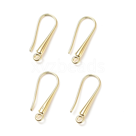 Eco-Friendly Brass Earring Hooks Findings KK-M157-03G-NR-1