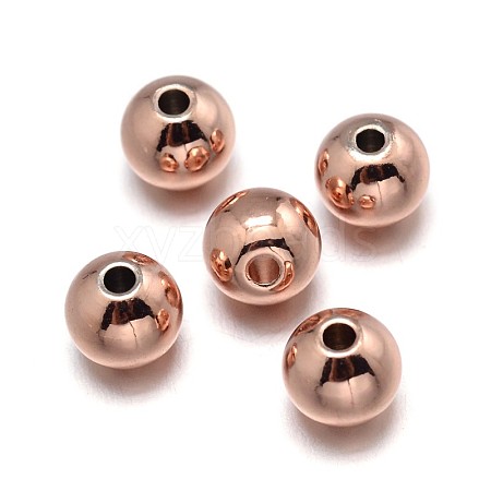 Brass Beads KK-F0317-8mm-01RG-NR-1