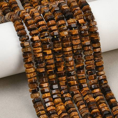 Natural Tiger Eye Beads Strands G-G317-A27-3X6MM-1