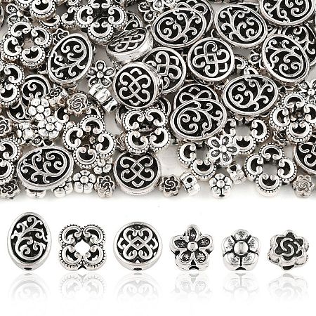 180Pcs 6 Styles Alloy Beads FIND-YW0010-61-1