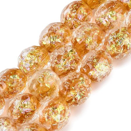 Handmade Foil Glass Beads Strands FOIL-Q002-05A-1