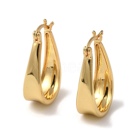 Teardrop Rack Plating Brass Hoop Earrings EJEW-L224-83G-1