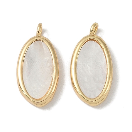 Natural White Shell Pendants KK-S367-02-1