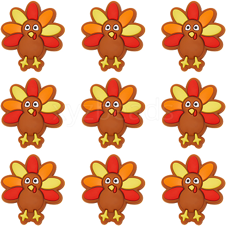 10Pcs Thanksgiving Day Food Grade Eco-Friendly Silicone Beads SIL-SP0001-10-1