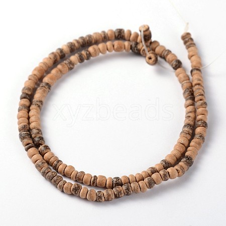 Natural Coconut Rondelle Bead Strands X-COCB-O001-12-1