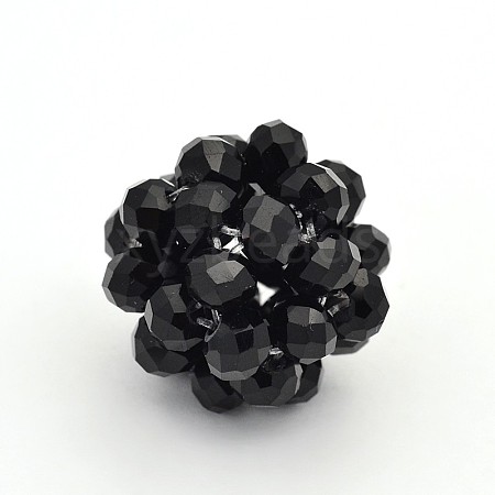 Glass Crystal Round Woven Beads LS-GLAA-A034-8mm-A08-1