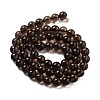 Natural Smoky Quartz Round Beads Strands G-E329-6mm-38A-5