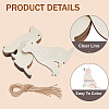 Unfinished Blank Wooden Big Pendants Kit WOOD-WH20014-003D-5