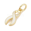 Brass Enamel Charms KK-Q028-30G-03-2